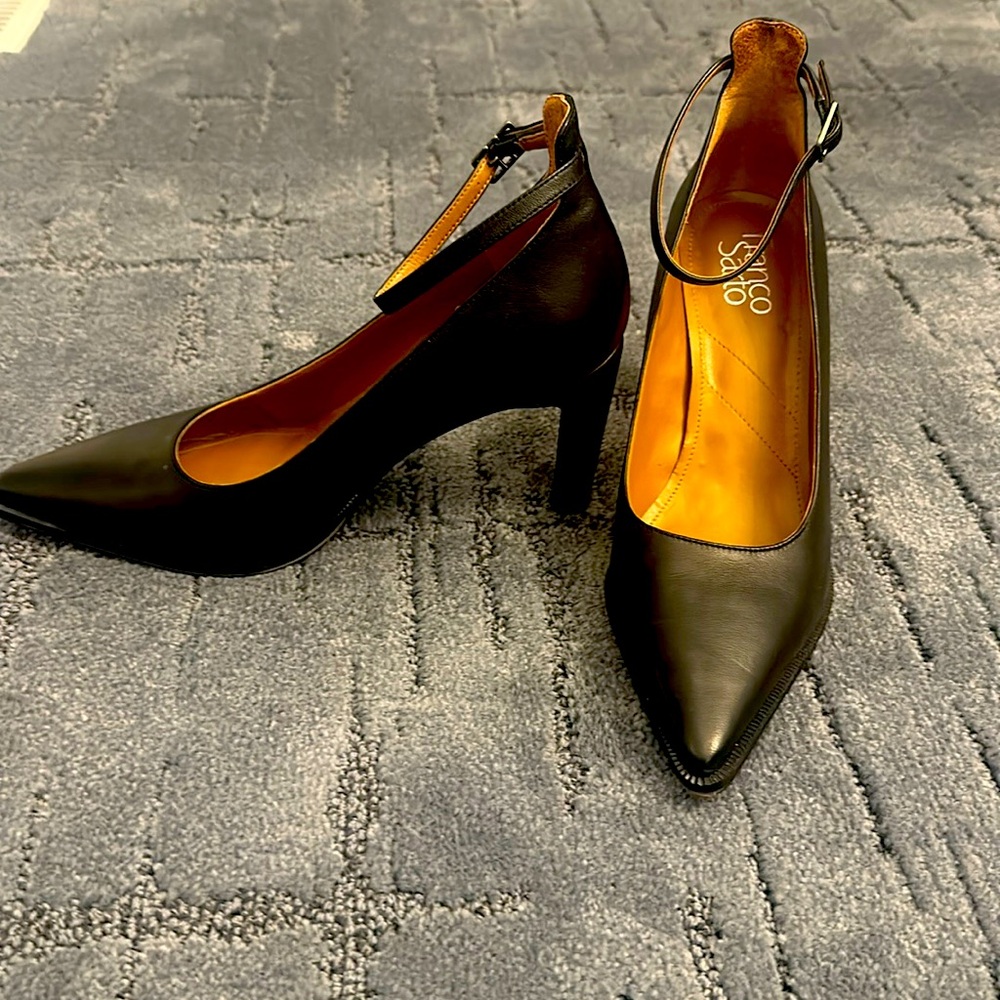 Franco sarto black pumps size 9 3 3/4 inch heel